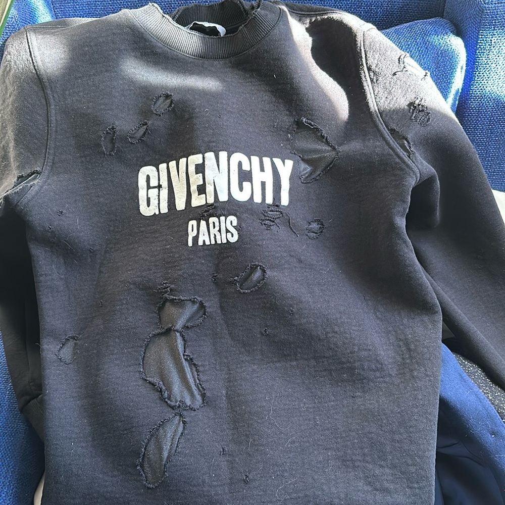 Givenchy Distressed Crewneck Sweatshirt